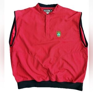 Zero Restriction Mens Vest XL Red Windbreaker 1/4 Snap Golf Outerwear